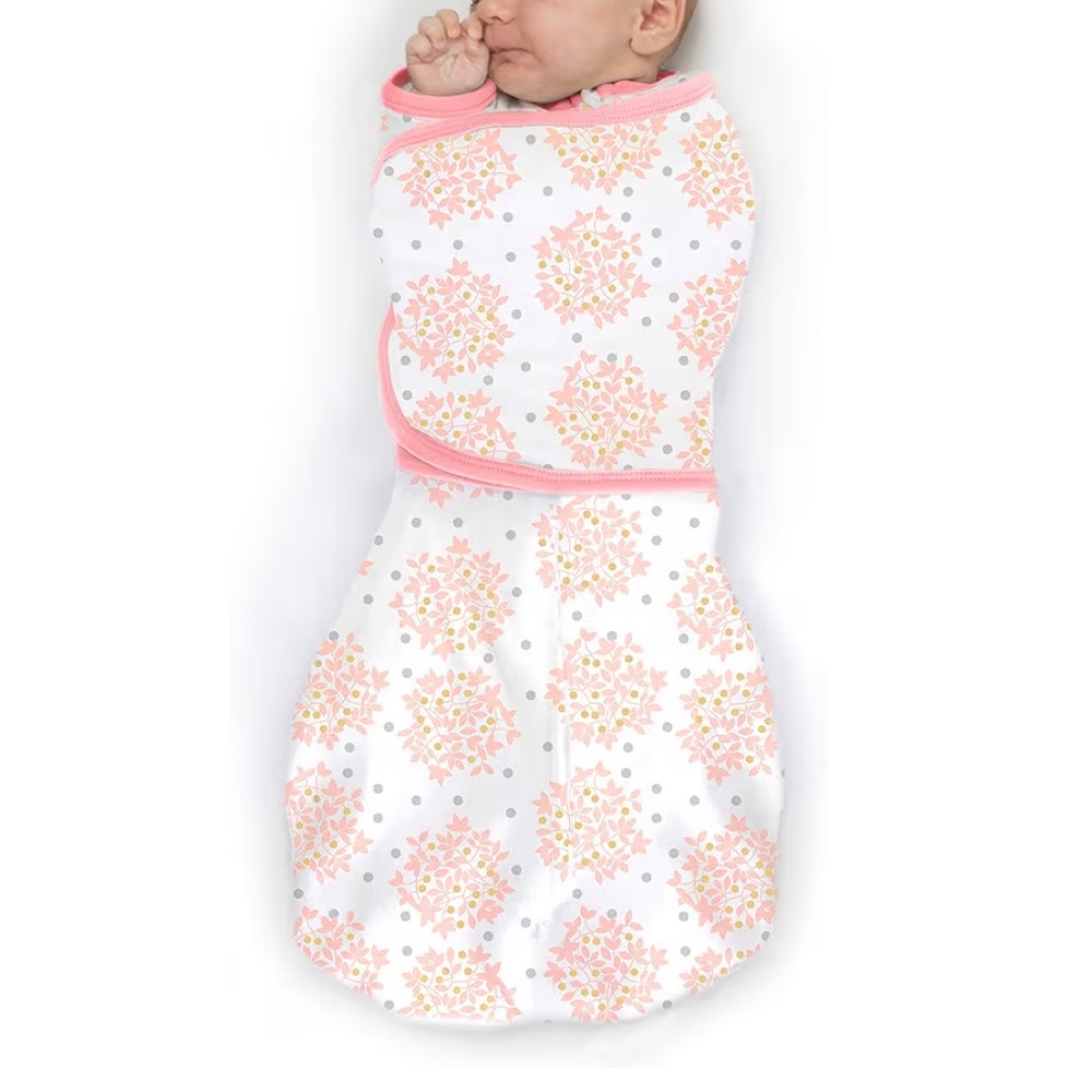 Swaddle Designs Pink and White Baby Swaddle
